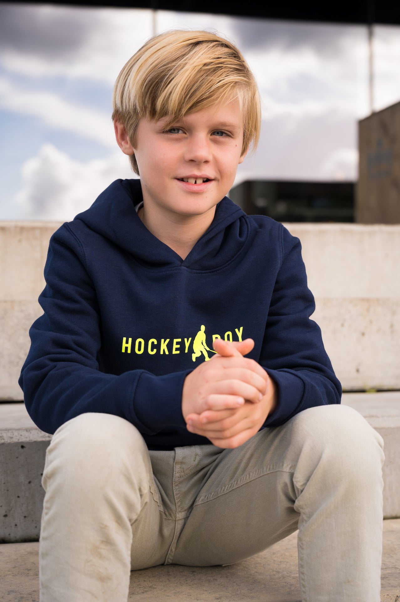 Hoodie Hockey Boy - Navy