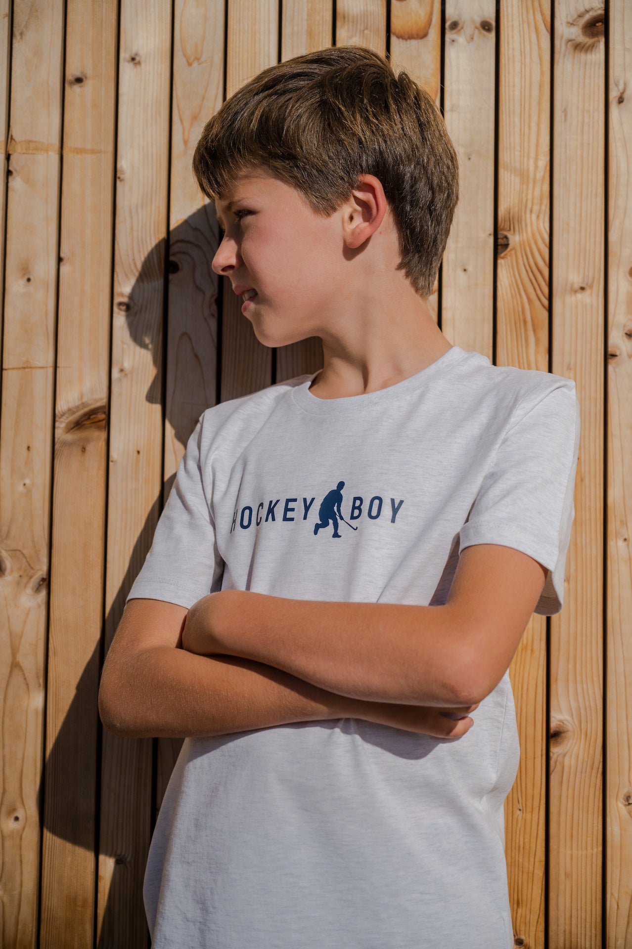 T-shirt Hockey Boy - Light Grey