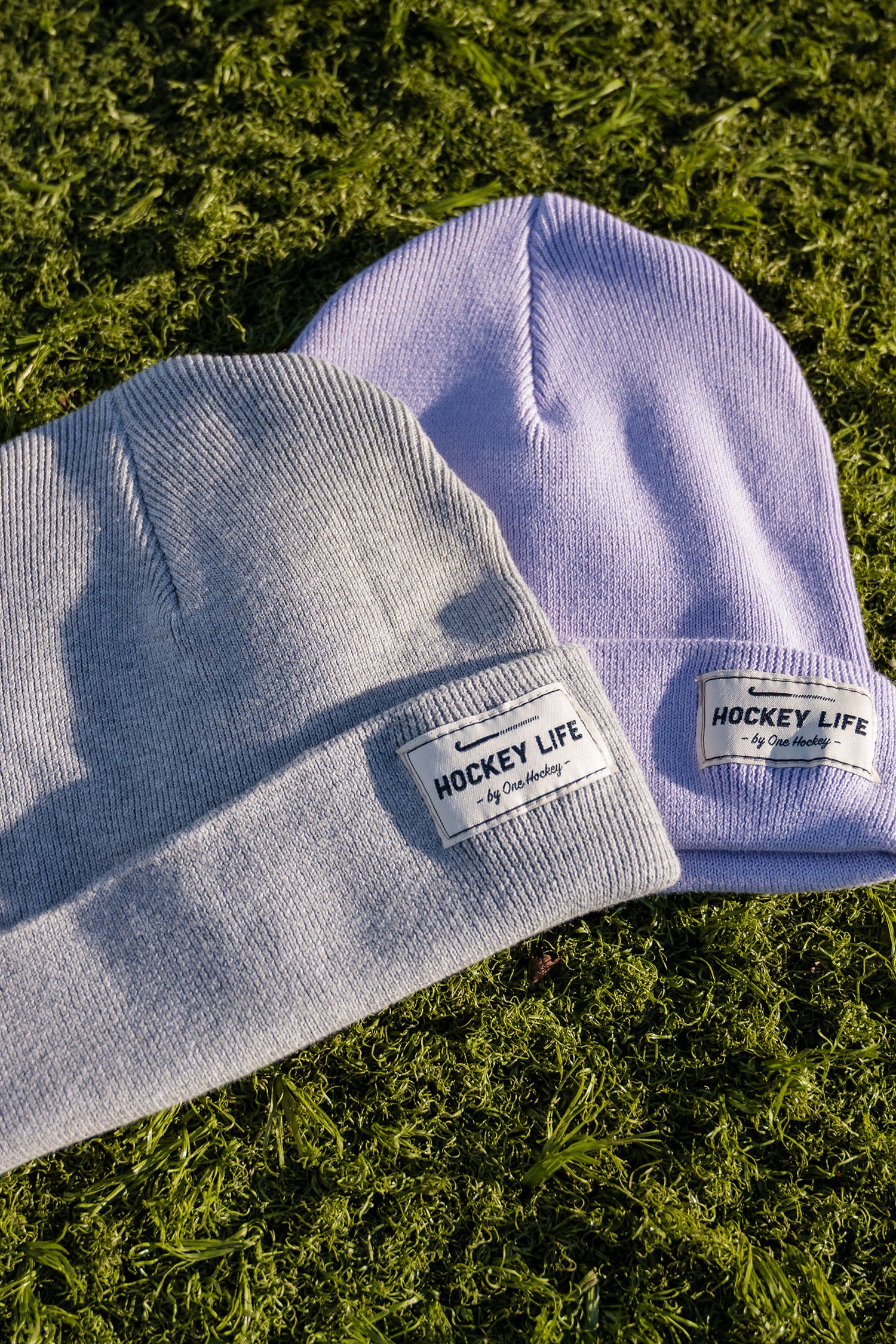 Rib Beanie - Grey - Lilac