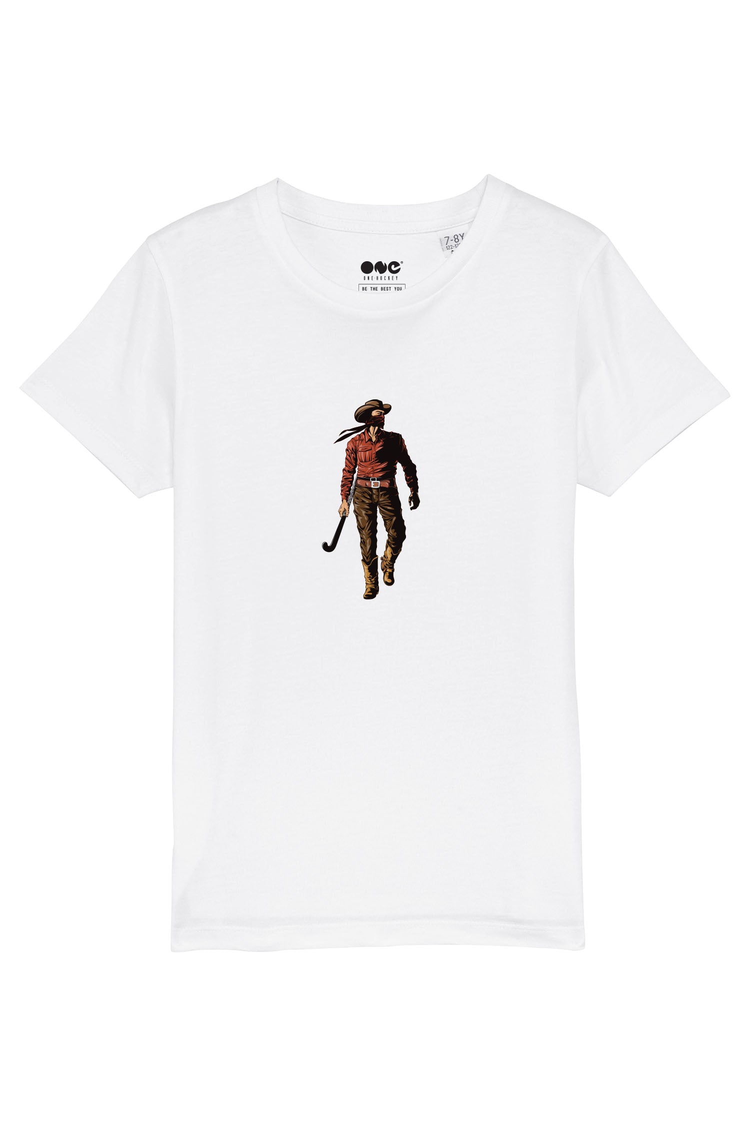 T-shirt Hockey Cowboy - White