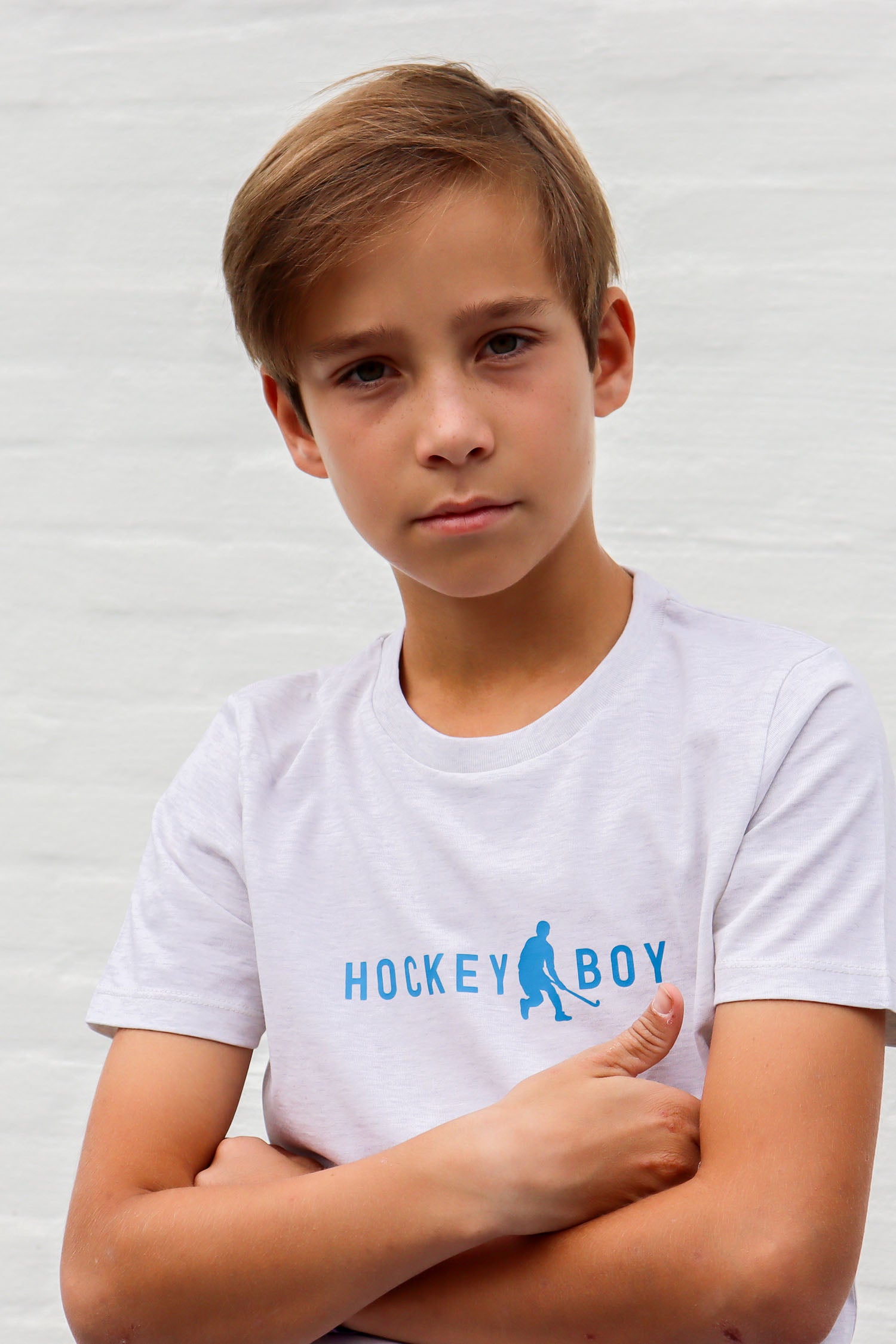 T-shirt Hockey Boy - Light Grey
