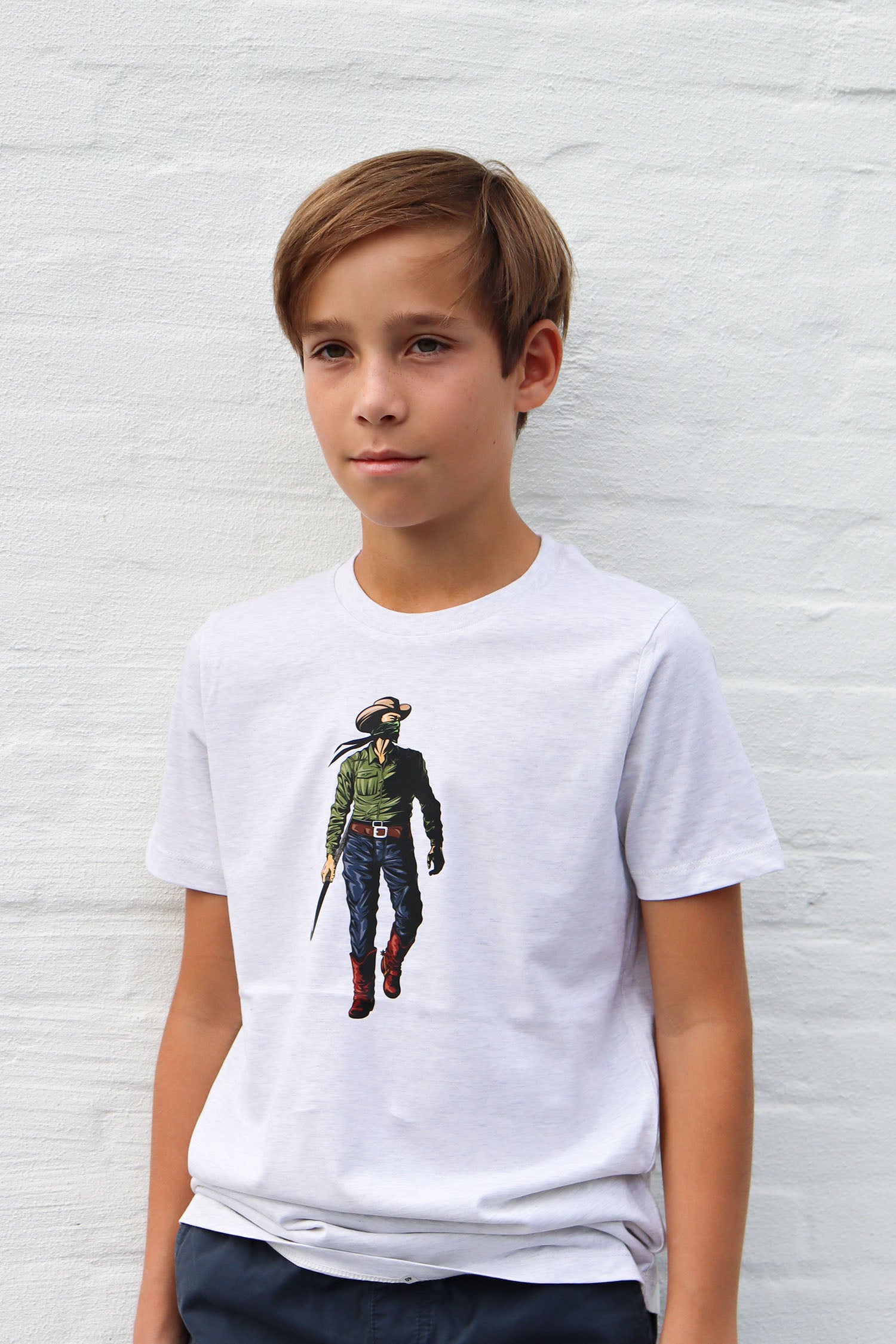T-shirt Hockey Cowboy - Light Grey